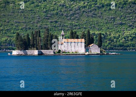 St. Ile du monastère de George, Perast, Baie de Kotor, Monténégro, Sveti Dorde Banque D'Images