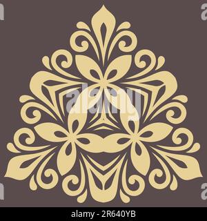 Décoration vintage élégante de style classique. Motif traditionnel abstrait avec éléments orientaux. Motif vintage classique Banque D'Images