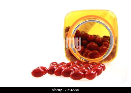 pilules médicales isolées sur fond blanc Banque D'Images