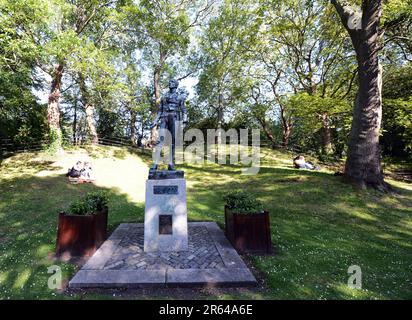 Statue de Robert Emmet au parc vert St Stephen's à Dublin, Irlande. Banque D'Images