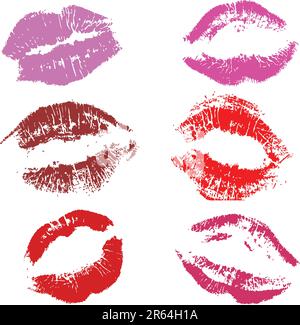 Divers tirages de rouge à lèvres Illustration de Vecteur