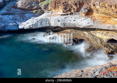 Côte à Playa Puertito près de Costa Adeje, Tenerife, Espagne Banque D'Images