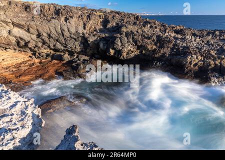 Côte à Playa Puertito près de Costa Adeje, Tenerife, Espagne Banque D'Images