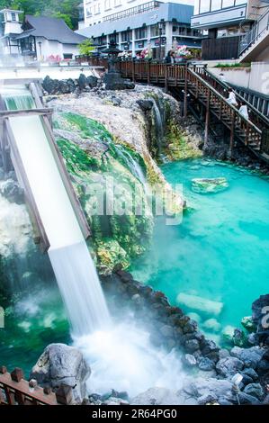 Champ d’eau chaude de Kusatsu Onsen Banque D'Images