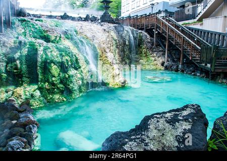 Champ d’eau chaude de Kusatsu Onsen Banque D'Images