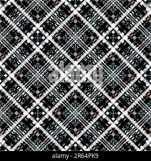 Motif diagonal à carreaux gris-bleu sans couture (vectoriel, EPS 10) Illustration de Vecteur