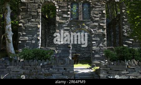 Vestiges de la chapelle de la vallée de Ratgoed, Gwynedd Banque D'Images