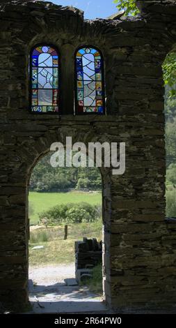 Vestiges de la chapelle de la vallée de Ratgoed, Gwynedd Banque D'Images