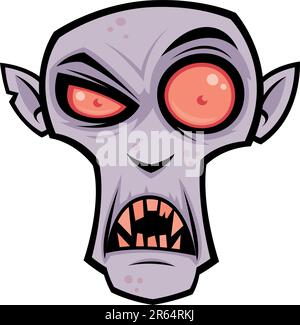 Vector cartoon illustration de la vampire creepy, le comte Dracula. Super pour l'Halloween. Illustration de Vecteur