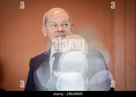 Berlin, Allemagne. 07th juin 2023. Le chancelier OLAF Scholz (SPD) assiste à la réunion du Cabinet fédéral au bureau du chancelier. Credit: Kay Nietfeld/dpa/Alay Live News Banque D'Images