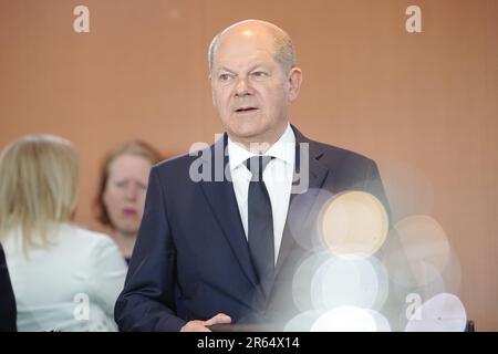 Berlin, Allemagne. 07th juin 2023. Le chancelier OLAF Scholz (SPD) assiste à la réunion du Cabinet fédéral au bureau du chancelier. Credit: Kay Nietfeld/dpa/Alay Live News Banque D'Images