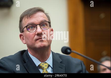 Washington, États-Unis. 06th juin 2023. Marc Sedam, vice-président, Technology Opportunities & Ventures, NYU Langone Health, comparaît devant une commission de la Chambre sur le sous-comité judiciaire sur la Constitution et le gouvernement limité audition « le contentieux du gouvernement et le besoin de réforme » dans le bâtiment du bureau de Rayburn House à Washington, DC, mardi, 6 juin 2023. Photo de Rod Lamkey/CNP/ABACAPRESS.COM crédit: Abaca Press/Alay Live News Banque D'Images