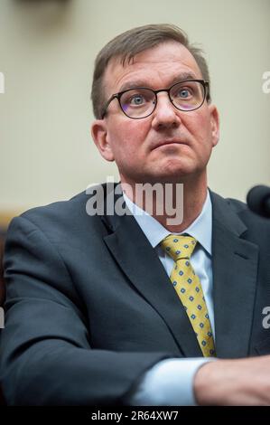 Washington, États-Unis. 06th juin 2023. Marc Sedam, vice-président, Technology Opportunities & Ventures, NYU Langone Health, comparaît devant une commission de la Chambre sur le sous-comité judiciaire sur la Constitution et le gouvernement limité audition « le contentieux du gouvernement et le besoin de réforme » dans le bâtiment du bureau de Rayburn House à Washington, DC, mardi, 6 juin 2023. Photo de Rod Lamkey/CNP/ABACAPRESS.COM crédit: Abaca Press/Alay Live News Banque D'Images