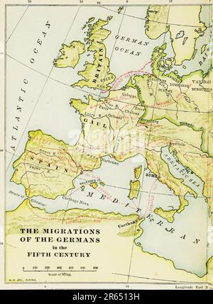 'Temps moderne et médiéval : une introduction à l'histoire de l'Europe occidentale forme la dissolution de l'empire romain à l'époque actuelle' (1919)