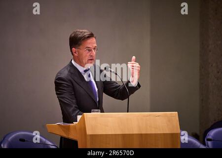 LA HAYE - le Premier ministre Mark Rutte au cours d'un débat sur le rapport du Comité d'enquête parlementaire sur l'extraction du gaz naturel à Groningen. ANP PHIL NIJHUIS pays-bas - belgique Banque D'Images