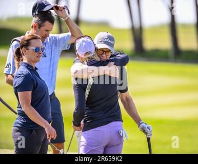 Stockholm, Suède. 07th juin 2023. Le Prince Daniel de Suède joue au golf avec la golfeuse professionnelle suédoise Annika Sörenstam au parcours de golf d'Ullna à Stockholm, en Suède, au 07 juin 2023. Photo: Anders Wiklund/TT/code 10040 crédit: TT News Agency/Alay Live News Banque D'Images