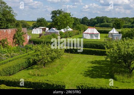 Boscobel House et le Royal Oak, Kiddemore Green Royaume-Uni Angleterre GB vues sur le jardin Banque D'Images