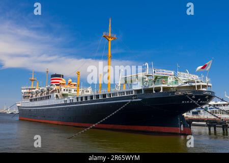 Hikawa Maru a amarré à Yokohama Banque D'Images