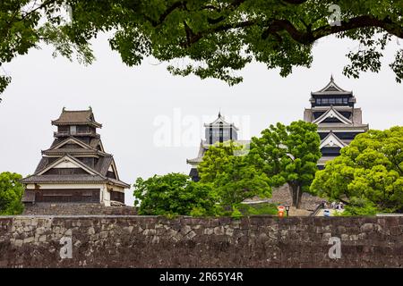 Tour du château de Kumamoto et tourelle Udo Banque D'Images