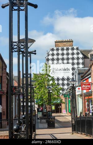 Travaux d'art sur la construction de Galashiels au cœur des frontières Banque D'Images