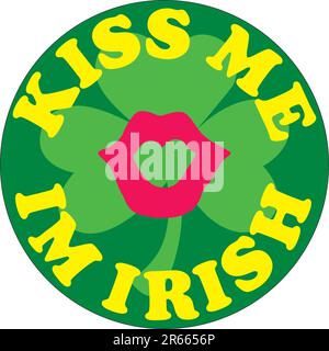 KISS me im Irish Icon vector dessin Illustration de Vecteur