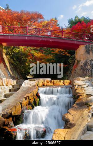 Feuilles d'automne à Arima Onsen Banque D'Images