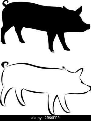 Un cochon tribal tattoo Illustration de Vecteur