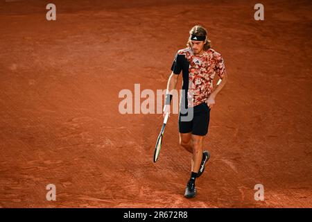 Paris, France. 02nd juin 2023. Stefanos Tsitsipas lors de l'Open de France, tournoi de tennis Grand Chelem sur 2 juin 2023 au stade Roland Garros à Paris, France. Photo Victor Joly/DPPI crédit: DPPI Media/Alay Live News Banque D'Images