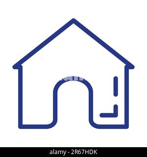 vecteur d'icône de maison isolé sur fond blanc pour votre conception d'applications web et mobiles, concept de logo de maison Illustration de Vecteur