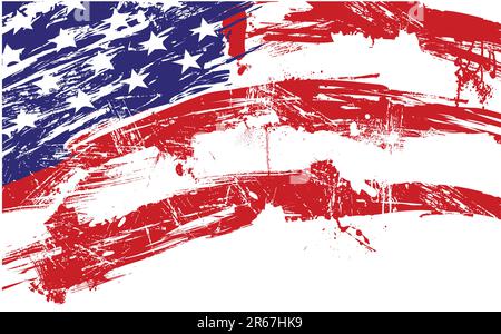 Drapeau américain entièrement modifiable fond vector illustration Illustration de Vecteur