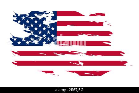 Drapeau américain entièrement modifiable fond vector illustration Illustration de Vecteur