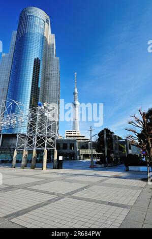 Sumida Ward Office et Tokyo Sky Tree Banque D'Images