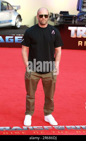 Jason Statham participe à la première européenne « Transformers: Rise of the Beasts » à Cineworld Leicester Square sur 07 juin 2023 à Londres, en Angleterre. Banque D'Images