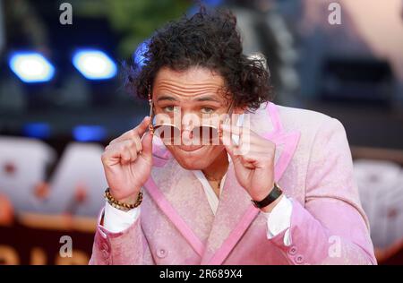 Londres, Royaume-Uni. 07th juin 2023. Anthony Ramos participe à la première européenne « Transformers: Rise of the Beasts » à Cineworld Leicester Square à Londres. Crédit : SOPA Images Limited/Alamy Live News Banque D'Images