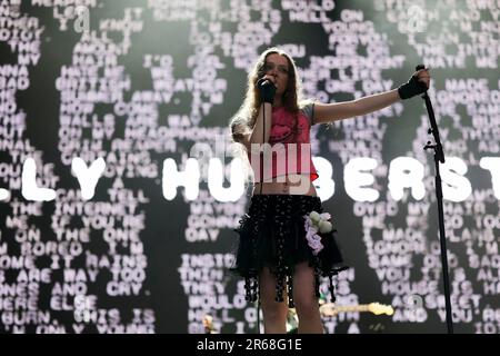 Porto, Portugal. 07th juin 2023. Le chanteur-compositeur anglais Holly Humberstone se produit sur scène au Primavera Sound de Porto. (Photo par Diogo Baptista/SOPA Images/Sipa USA) crédit: SIPA USA/Alay Live News Banque D'Images