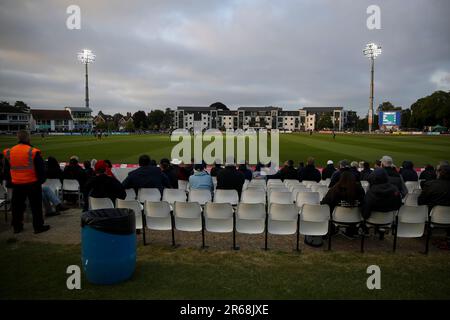 Une vue générale du jeu lors du match de Blast Vitality T20 entre le Kent County Cricket Club et Essex au St Lawrence Ground, Canterbury, le mercredi 7th juin 2023. (Photo : Tom West | MI News) Credit: MI News & Sport /Alay Live News Banque D'Images