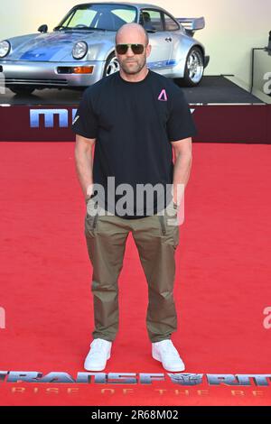 Londres, Royaume-Uni. 7th juin 2023. Jason Statham à Transformers Rise of the Beasts, première européenne, à Cineworld Leicester Square, Londres. Credit: Nils Jorgensen/Alay Live News Banque D'Images