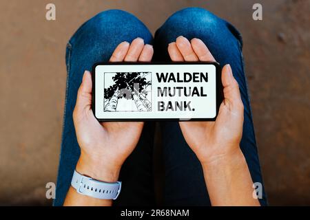 Brésil. 7th juin 2023. Dans cette illustration, le logo Walden Mutual Bank s'affiche sur l'écran d'un smartphone. (Credit image: © Rafael Henrique/SOPA Images via ZUMA Press Wire) USAGE ÉDITORIAL SEULEMENT! Non destiné À un usage commercial ! Banque D'Images
