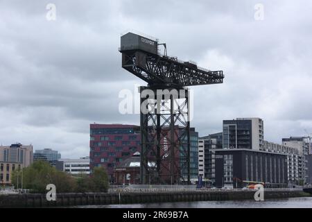 La grue de Finnieston sur les rives de la rivière Clyde Banque D'Images