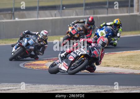 04 juin 2023: Lac Elkhart, WI - #54 Richie Escalante en action lors de la finale de la course de Superbike MotoAmerica à Road America, lac Elkhart, WI - Mike Wulf/CSM Banque D'Images