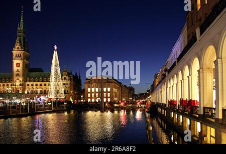 Marché de Noël à Hambourg, marché de noël à Hambourg Banque D'Images