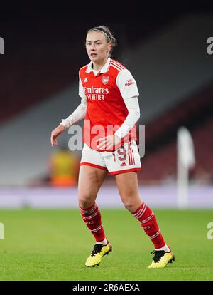 Photo du dossier datée du 07-12-2022 de la Caitlin Foord d'Arsenal. Arsenal a confirmé que Forward Caitlin Foord a signé un nouveau contrat avec le club de Super League des femmes. Date de publication : jeudi 8 juin 2023. Banque D'Images