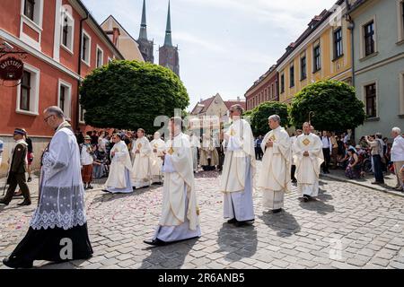 Wroclaw, Pologne. 8th juin 2023. 08 juin 2023 Wroclaw, Pologne. Cortège de Corpus Christi. (Credit image: © Krzysztof Kaniewski/ZUMA Press Wire) USAGE ÉDITORIAL SEULEMENT! Non destiné À un usage commercial ! Banque D'Images