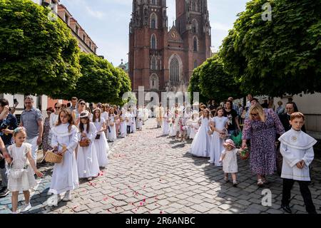 Wroclaw, Pologne. 8th juin 2023. 08 juin 2023 Wroclaw, Pologne. Cortège de Corpus Christi. (Credit image: © Krzysztof Kaniewski/ZUMA Press Wire) USAGE ÉDITORIAL SEULEMENT! Non destiné À un usage commercial ! Banque D'Images