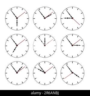 Numérotation des heures sur fond blanc.illustration vectorielle Illustration de Vecteur