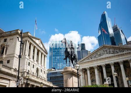 Londres - mai 2023 : Banque d'Angleterre dans la ville de Londres Banque D'Images