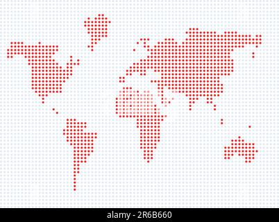 carte du monde composée de points Illustration de Vecteur