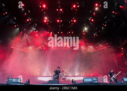 Solvesborg, Suède, 8 juin, 2023 jour 2 Gojira (FR) se produit au Festival du Rocher de Suède. Credit: PEO Mšller/Alamy Live News Banque D'Images