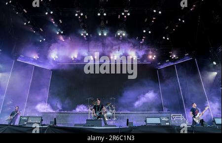 Solvesborg, Suède, 8 juin, 2023 jour 2 Gojira (FR) se produit au Festival du Rocher de Suède. Credit: PEO Mšller/Alamy Live News Banque D'Images