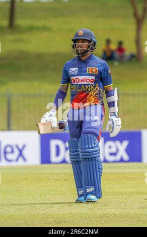 Kusal Mendis sur l'Afghanistan vs Sri Lanka ODI Series Sooriyawewa Banque D'Images